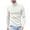 White, variant on Iugvhana Men's Stripe Turtleneck Pullover Sweaters Tops Casual Ribbing Knit Sweater Trendy Slim Fit Sweater Dark Gray XXL