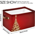 thumbnail image 3 of GZHJMY Gold Christmas Tree Storage Bins Foldable Canvas Fabric Storage Basket with Handles for Organizing, Large Storage Baskets for Shelves Closet Collapsible Organizer, 3 of 7