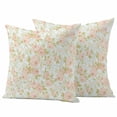 thumbnail image 6 of Beige Flowers Outdoor Pillow Covers 20x20 Inch Throw Pillow Covers Set of 2 Waterproof Decorative Pillow Cases Farmhouse Botanical Floral Green Leaves Cushion Covers for Patio Furniture Garden Couch, 6 of 8