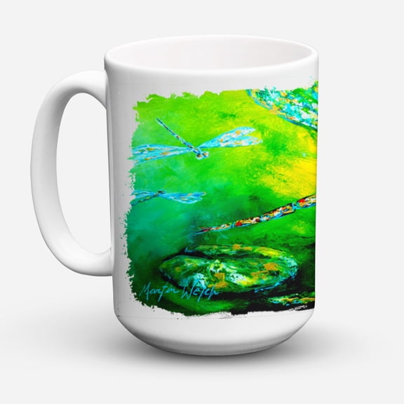 Carolines Treasures MW1114CM15 Dragonfly Summer Flies Coffee Mug 15 oz 15 ounce multicolor