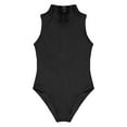 thumbnail image 6 of inhzoy Kids Girls Cutout Back Ballet Gymnastic Dance Leotard Mock Neck Tank Bodysuit Black 7-8, 6 of 8