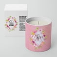 thumbnail image 2 of Caroline's Treasures Caniche Blanc Standard Fleurs Roses 10 oz Pot de Soja Décoratif-Bougies, 2 of 2