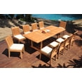 thumbnail image 6 of Grade-A Teak Dining Set: 10 Seater 11 Pc: 94" Double Extension Mas Rectangle Trestle Leg Table And 10 Lagos Armless Chairs WholesaleTeak #WMLG30, 6 of 6