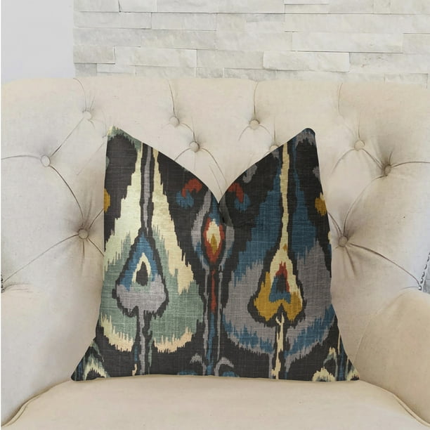 Plutus Deep Sanctuary Blue And Gray Luxury Throw Pillow Walmart Com Walmart Com