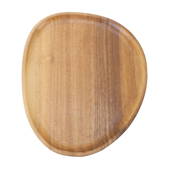 Modern and Personalized Walnut Wood Dinner Plate, Easy Cleaning & Lightweight for Desserts, Snacks, Fruits,Unique Japanese Style, Suitable for Tea, Reusable and