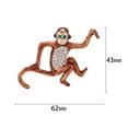 thumbnail image 5 of Xinyolin Cute Monkey Animal Shape Brooch Shining Rhinestones Inlaid Suit Lapel Pin Temperament Scarf Buckle Badge Dress Coat Accessories, 5 of 7