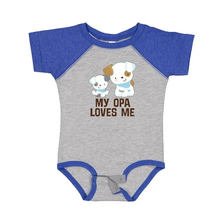 

Inktastic My Opa Loves Me Grandson Gift Baby Boy Bodysuit