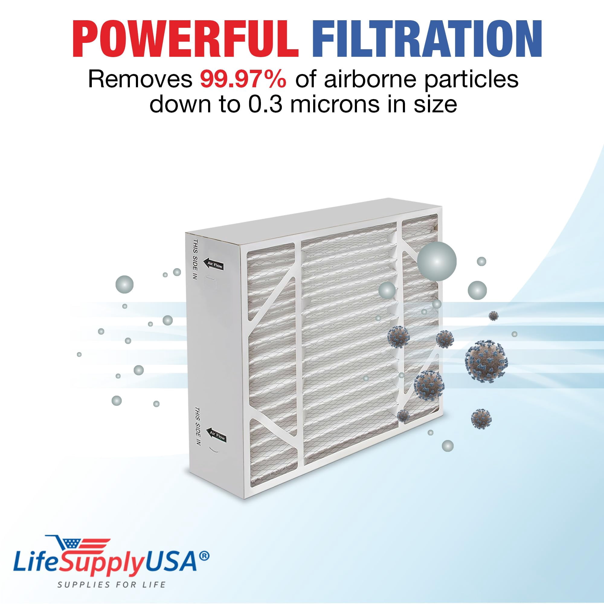 F35 20x25x5 Air Filter Replacement Compatible with Honeywell F35 FC35A1027, F100, F150, F200, FC100A1037, FC100C1017, FC200E1037 HVAC Furnace Filters, AC Filter for Home by LifeSupplyUSA (2-Pack)