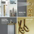 thumbnail image 4 of VIGO Ellington 59 in. H x 6 in. W 4-Jet Shower Panel System with Round Head and Hand Shower Wand in Matte Brushed Gold, 4 of 13