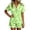 d-537Green322, variant on MEZZALL Pajama Sets For Women 2 Piece Comfortable Halloween Home Sleep Lapel Collar Tie Front Ruffle Short Sleeve Tops Elastic Waist Ruffle Shorts Holiday Pjs