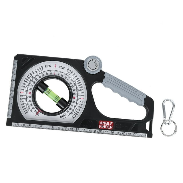 "Professional Magnetic Angle Finder with Bubble Level - Durable Engineering Plastic Slope Gauge for Woodworking & Metalwork"