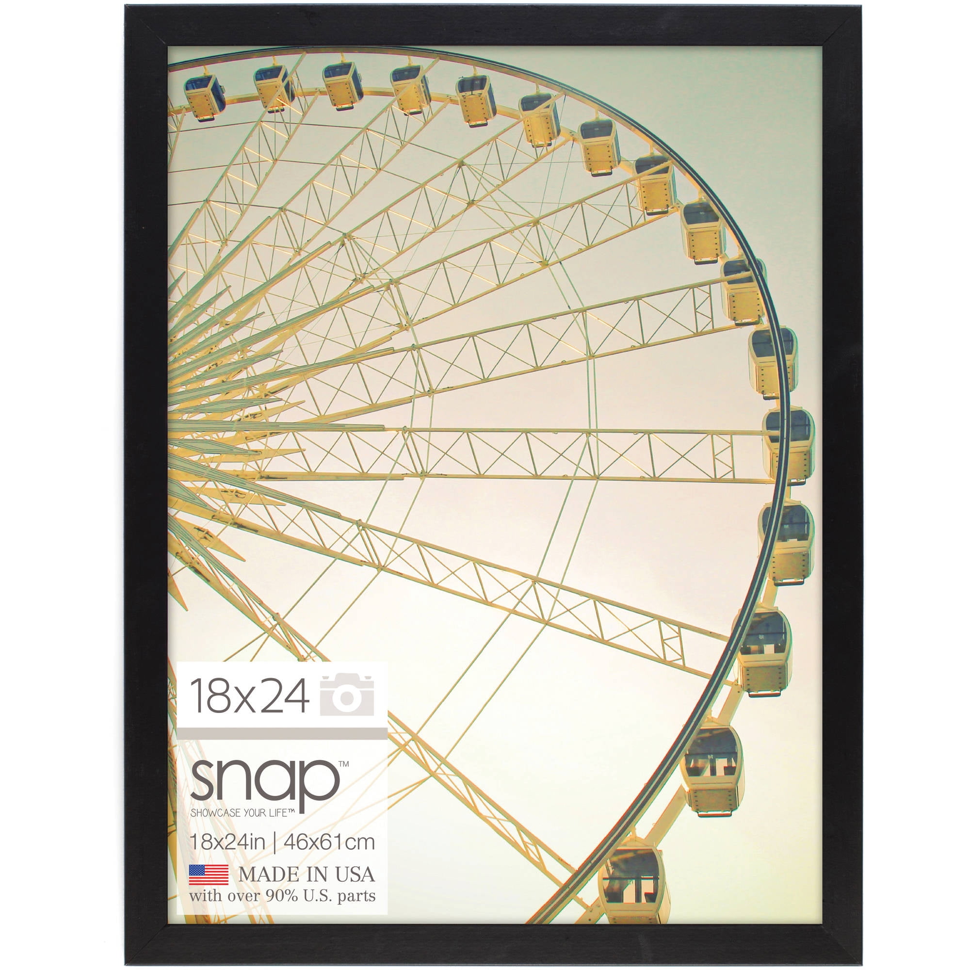 Snap Black Square Poster Frame 18"x24"