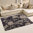 thumbnail image 2 of Dreamtimes Lightweight Soft Area Rugs 31x20 Inch, Retro Skulls Pattern Floor Mat Doormat for for Rooms Entrance Hardwood Floor Living Room 2'7" x 1'8"） Nursery Rugs, 2 of 6
