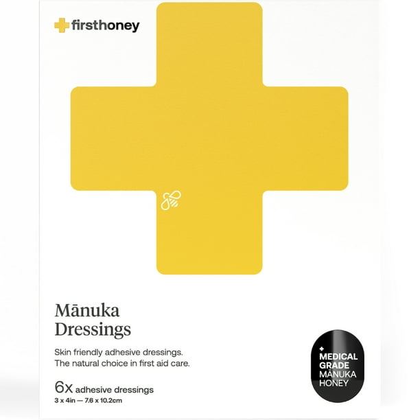 First Honey Adhesive Bandages Manuka Honey Medical Grade Pads Latex
