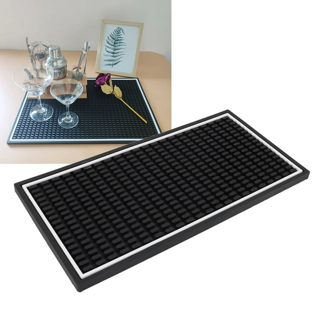 Rectangulaire Bar Mat Déversement Goutte à Goutte Mat Anti Glissement Protection Bar Service Mat Comptoir Durable Déversement Mat Goutte à Goutte Mat Séchage Mat