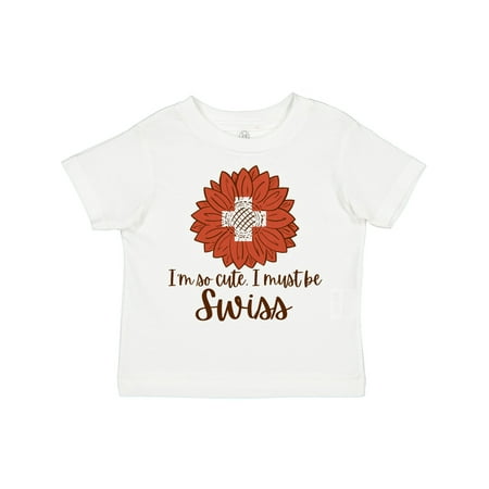 

Inktastic I m So Cute I Must Be Swiss Sunflower Gift Toddler Boy or Toddler Girl T-Shirt