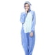 thumbnail image 2 of Pijama de una pieza con capucha para hombre y mujer, cálido, sencillo, transpirable, moderno, de invierno, con puntada azul, L, 171-180 cm/67,3-70,9 pulgadas, 2 of 15
