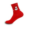 thumbnail image 2 of Arlun 1 Pair Funny Christmas Mid-Calf Socks for Women Xmas Holiday Snowflakes Graphic Slipper Sock Novelty Winter Warm Comfort Casual Lounge Crew Socks Red5 One Size, 2 of 3
