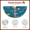 thumbnail image 5 of Bingfone Christmas Tree Skirt Mat Christmas Decoration Interior 36"-Cartoon Transportations, 5 of 8