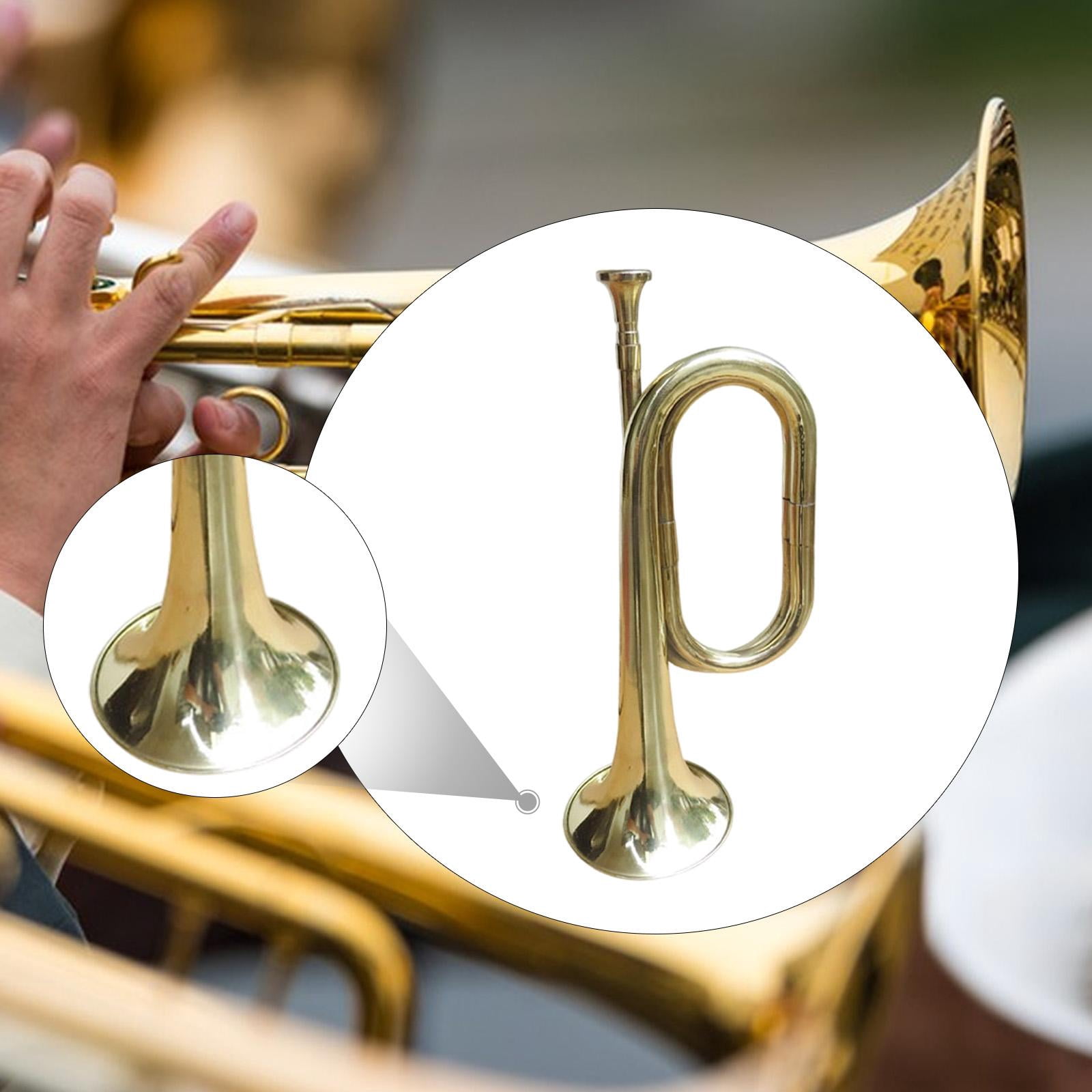 Trumpet Bugle Musical Instrument Cavalry Trumpet Portable Brass for School Band Festival Performances