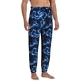 thumbnail image 4 of Kdxio Blue Lightning Pattern Joggers,Sweatpants for Men with Pockets-Large, 4 of 5