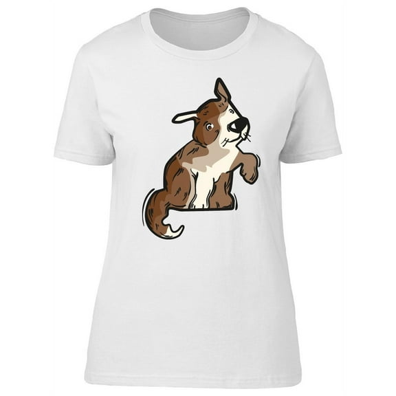 Cute Brown Dog T-Shirt Women -Image by Shutterstock, Female Large