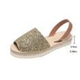 thumbnail image 5 of Samdudou Elevated Sandals for Women Open Toe Sparkly Glitter Wide Band Slingback Strap Classic Woven Espadrille Flatform Shoes Vacation Resort Wear, 5 of 9