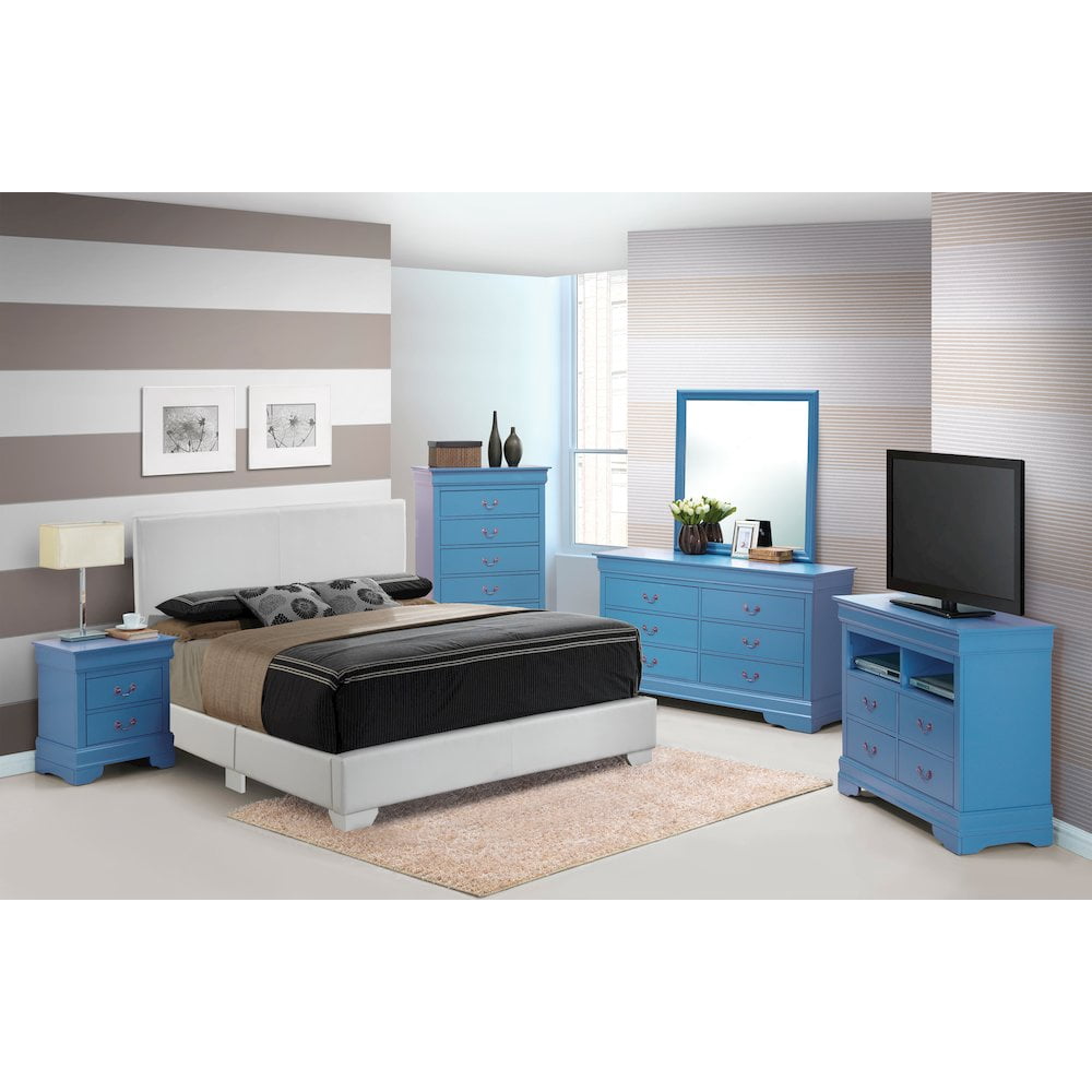 Glory Furniture Aaron Queen Bed in White Color