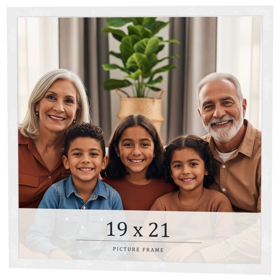 19x21 Frame White Real Wood Picture Frame Width 0.75 inches | Interior Frame Depth 0.5 inches |