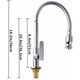 thumbnail image 2 of Grifo de agua fría individual con diseño de cuello flexible, grifo de cocina giratorio de 360° en cromo pulido, fácil instalación para bar, restaurante, lavandería, áreas al aire libre, césped,, 2 of 5