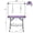 Purple, variant on 36 Folding Dog Grooming Table with Adjustable Arm, Stainless Steel Frame, Rubber Mat, Silver Gray for Pet Grooming