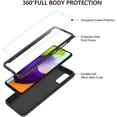thumbnail image 3 of for Samsung A52 5G Case with Screen Protector, Full Body Protection Anti Scratch Galaxy A52 5G Case Hard PC Bumper Flexible Silicone Back Shockproof Case for Samsung Galaxy A52 5G,Black, 3 of 7