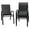 Black, variant on Patio Chairs Stackable Dining Chairs Set of 4 Metal and Teslin Outdoor Chairs for Lawn Deck Porch Balcony (Black)