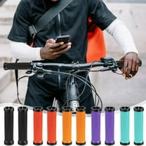 Universal 22.2mm Bicycle Rubber Handlebar Grips | Ergonomic Non-Slip Shock Absorbing Soft Rubber Covers for Road Mountain Electric Bikes | Comfortable Grip 5in Length | Pack of 2