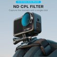 thumbnail image 2 of Juego de filtros de lente para DJI Action 5 Pro/4/3, paquete de 4 filtros de densidad neutra polarizadores CPL ND8 ND16 ND32, vidrio óptico HD multicapa para accesorios de cámara de acción, 2 of 7