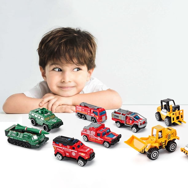Gwong Juguete 6 unids simulación aleación coche juguete policía camión de bomberos fuera de carretera racing modelo niños regalo Gwong 30006182