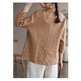 thumbnail image 5 of Baberdicy Women's Linen Blazer Jacket Lightweight Linen Suit Jacket for Women - Casual Long Sleeve Open Front Blazer - Spring Summer Office Coat (S-XXL) (Khaki | L), 5 of 9