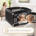 thumbnail image 4 of Parque infantil para perros Simple Deluxe, 24 ejercicios, 4 paneles con puerta, negro, 4 of 7