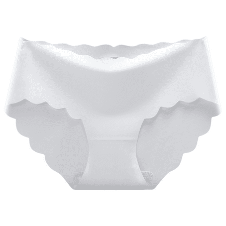 Fulorrnie Underwear for Women Seamless Briefs Comfort High Waisted Panty Sport Stretchable Banded Waist Breathable Panties White M