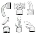 thumbnail image 1 of 6X Mini Handheld Massager Wand Attachments Accessories fit for Large Massagers Silicone Soft Material Clear, 1 of 6