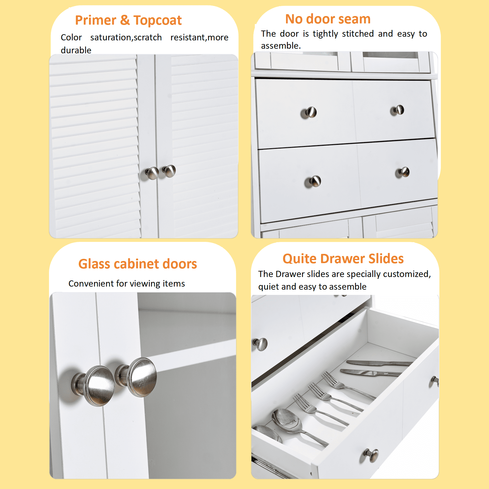 Mintazer 67" Tall Kitchen Pantry Cabinet with Doors, Freestanding Storage Cabinet with 2 Drawers & Adjustable Shelf for Kitchen Bathroom Craft Room, White