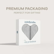 Comfy Cubs Swaddle Blanket Baby Girl Boy Easy Zipper Wrap 2 Pack Infant (Small 0-3 Months, Grey)