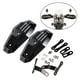 thumbnail image 4 of Protectores de mano para motocicleta, protector protector de mango Universal para motocicleta, motocross, scooter, manillar a prueba de viento, equipo Negro Macarena Paramanos de moto, 4 of 8