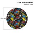 thumbnail image 3 of Honeii Monster Car Print Leather Coaster Set of 6, Ideal for Safeguarding Your Furniture from Drinks Spills and Effortless Cleanup,Round Shape, 3 of 7