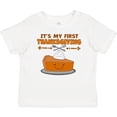 thumbnail image 3 of Inktastic It's My 1st Thanksgiving with Cute Smiling Pumpkin Pie Boys or Girls Baby T-Shirt, 3 of 5