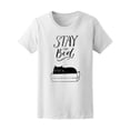 thumbnail image 1 of Playera Para Mujer - Ilustracion Gato Negro. Quedare En Cama Smartprints T-shirt, 1 of 2