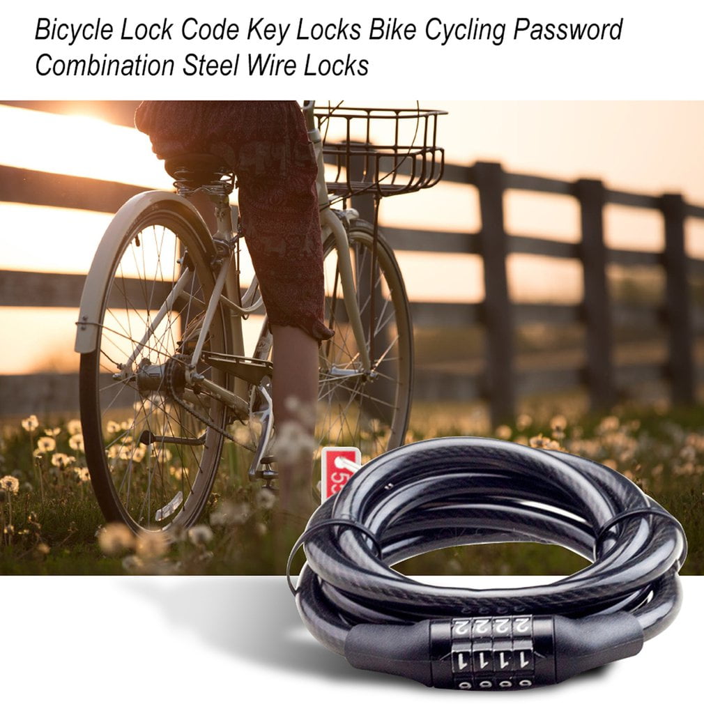 Bicycle Lock Code Key Locks Bike Cycling Password Combination Steel