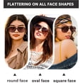 thumbnail image 2 of Fozono Oversized Aviator Sunglasses, Retro Square UV400, 2 of 2