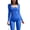 Blue, variant on Women Yoga Jumpsuits Workout Ribbed Long Sleeve Sport Jumpsuits