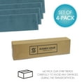 thumbnail image 7 of Sussexhome Carpet Stair Treads for Wooden Steps - Indoor Staircase Step Treads with Thick Carpet & Pattern Design - 9'' x 28'', Teal & White, Pack of 4, 7 of 7
